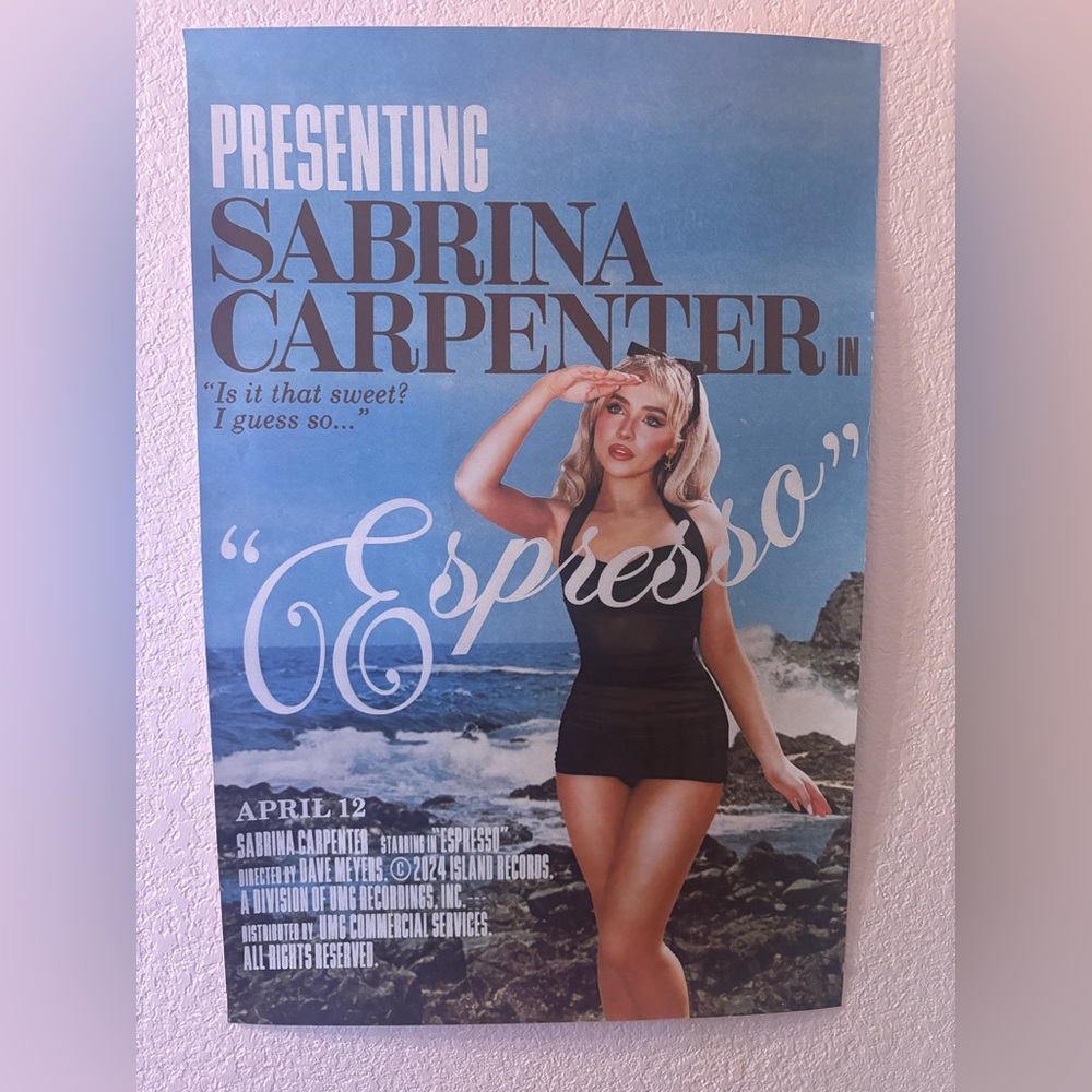 Sabrina Carpenter Espresso Poster